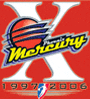 Phoenix Mercury 2006 Anniversary Logo iron on transfers for T-shirts